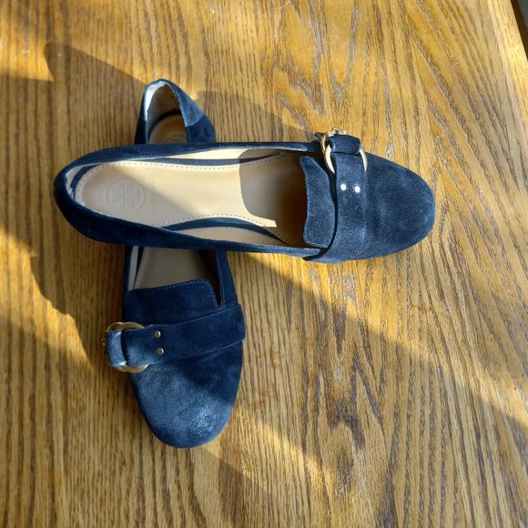 Tory Burch Black Suede Smoking Loafer Academia Quiet Luxury Size 7.5 - Picture 16 of 16